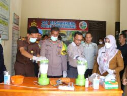 Sat-Resnarkoba Polres Lhokseumawe Lakukan Pemusnahan Barang Bukti Narkoba Jenis Sabu Seberat 1 Kg