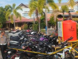 Polres Pidie Amankan 68 Unit Sepeda Motor Dari Aksi Balap Liar