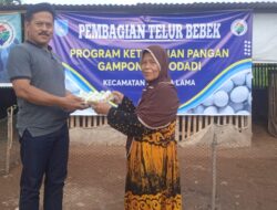 Sahuti Program Ketahanan Pangan Gp. Sidodadi Bagikan Ratusan Telur Bebek