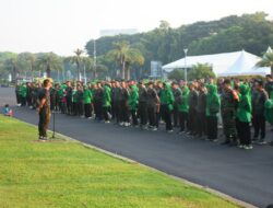 Prajurit Dan Persit KCK Cabang XV Kodim 0501 PD Jaya Gelar Olahraga Bersama dan Sosialisasi Arahan Kasad di Monas